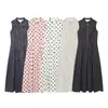 2026 Verão Novo Produto Europeu e Americano Transfronteiriço Moda de Rua Elegante Vestido Sem Mangas de Bolinhas W05 26199