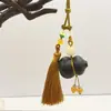 Colgante de sándalo, adorno de calabaza de múltiples tesoros, decoración colgante para coche, accesorio de nicho de fortuna y prosperidad, adorno de cadena para bolso y teléfono, material de madera roja