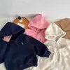 Conjunto Infantil Meninos e Meninas Outono e Inverno Novo Estilo Moletom com Capuz e Zíper Parcial Meninos e Meninas Calça de Moletom para Bebê Conjunto de Duas Peças