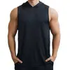 Chaleco deportivo personalizado de fábrica, top transpirable para correr que absorbe la humedad, sudadera con capucha de malla transpirable para fitness