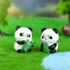 Juguete de Peluche Redondo de Panda Creativo y Lindo, Decoración de Jardín DIY, Adorno de Micro Paisaje para Escritorio de Coche