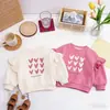 Nuevos Tops de Primavera 2026 para Niñas, Sudaderas Casuales Lindas para Bebés, Sudaderas Redondas con Forma de Corazón para Niños de Primavera y Otoño