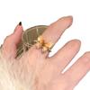 Anillo de circonita con forma de mariposa para mujer, nuevo anillo de dedo con diseño de nicho de alta gama, elegante, combinable y ligero, para otoño e invierno.
