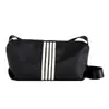 Bolsa de Nylon 2023 Nuevo Estilo Coreano Rayas Color de Contraste Gran Capacidad Bolso de Hombro Estudiante Portátil Bolso Cruzado Bolso para el Almuerzo