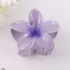 Novo Colorido Grampo de Cabelo Acrílico Plumeria Flor Prendedor de Cabelo Elegante de Alta Qualidade Acessórios de Cabelo Femininos Prendedor Lateral Clipe Tubarão