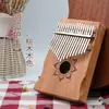 Fiddle de pulgar de 17 tonos para principiantes, núcleo de flor de durazno, fiddle de dedo, introducción, fiddle de trémolo, instrumento musical pequeño portátil, chapa, fiddle Karimba