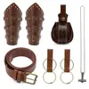 Cinturón Medieval Vikingo Renacentista Transfronterizo Pulsera Retro Disfraz de Cosplay de Halloween Bolso de Cintura para Vestido