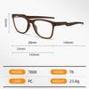 2025 nuevo armazón de gafas cuadradas de TR90 para hombre, deportivo, con lente plana anti luz azul, se puede equipar con miopía TR7808-K