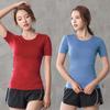 Playera Deportiva para Mujer Aspecto Adelgazante Ropa Popular para Fitness Correr Sexy Delgada Secado Rápido Top Yoga Manga Corta Verano Elástica