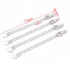 50mm Chapado en Cobre Color Oro Real 18K Retención de Color Corazón Sólido Broche de Langosta con Cadena de Cola de Colgante Cadena de Extensión de Collar DIY Ajuste