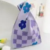 Bolsa de tricô bolsa de presente bolsa de presente atacado bolsa tote bolsa de lã lancheira bolsa portátil flores ins estilo fofo