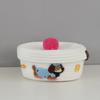 Caja de Almacenamiento de Escritorio Ins Cesta de Almacenamiento Tejida a Mano Cuerda de Algodón con Tapa para Cesta de Almacenamiento de Artículos Varios Cesta para el Hogar Dormitorio Infantil