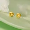 Brincos de Prata Pura S999 com Textura Irregular Martelada, Simples e Fashion, Tridimensionais, Luxo Leve, Geométricos, Versáteis, Brincos Personalizados, Atacado
