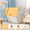 Caja de almacenamiento de juguetes, uso doméstico, con forma de hipopótamo y diseño de tapa abatible de apertura frontal, para guardar libros infantiles, bocadillos y ropa