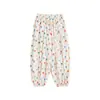 Calça Casual Infantil Wulibu Estampa Total Moda Verão 2026 Crianças Fofas Respirável Solta Proteção Contra Mosquitos