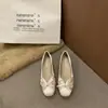 2026 Moda Nuevas Llegadas Punta Cuadrada Lunares Franceses Bailarinas Tacón Bajo Zapatos Individuales Niñas Lazo Tacón Grueso Mary Janes