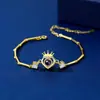 Nuevo Pulsera de Proyección Corona Te Amo en 100 Idiomas Moda Europea y Americana Simple Versátil Joyería de Mano Venta Caliente Transfronteriza