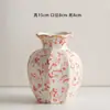 Vaso de Cerámica de Alto Nivel Estilo Chino Azul y Blanco Retro para Vestíbulo Decoración de Arreglo Floral para Sala de Estar Flores Hidropónicas
