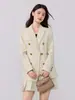 Outono e Inverno Elegante Terno de Botão Duplo Terno Feminino Roupa Formal Ol Roupa de Trabalho Entrevista de Emprego Preto Casual Roupa Profissional Roupas Femininas
