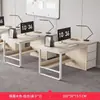 Escritorio de oficina simple y moderno con cajones, escritorio para computadora, estación de trabajo de oficina, muebles de oficina comerciales