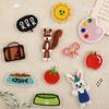 Etiqueta Bordada Parche Bordado Animal de Dibujos Animados Fruta Parche Adhesivo Calcomanía Accesorios DIY Iqo Wappen Parche de Tela