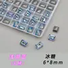 Caramelo de Roca K9 Asequible 6*8mm Base de Cinco Niveles Sin Caída Fondo Puntiagudo Multifacético Piezas Grandes Lote Completo Adornos de Pedrería Brillantes Pedrería para Uñas DIY
