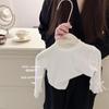 Camiseta de Menina para Primavera e Outono, Moda Tendência Coreana para Bebês e Crianças, Camiseta Básica Branca com Laço, Camiseta Básica Transfronteiriça