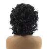 Comércio Exterior Transfronteiriço Moda Europeia e Americana Peruca Feminina Africana Mais Vendida Cabelo Cacheado Peruca de Cabelo em Rolinho Adereço de Cabeça