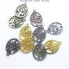 Colgante Redondo de Árbol Accesorios de Joyería Aleación Árbol de la Vida Accesorios para Etiquetar Joyería DIY Pulsera Pulsera Aretes de Árbol Sol