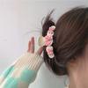 ¡Toca doncella! Pinza Transparente Rosa Durazno Primavera Nueva Chica Suave Japonesa Dulce Horquilla Pinza de Tiburón Accesorios para el Cabello