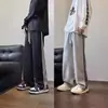 Pantalones Deportivos de Chándal Simples de Tres Rayas de Moda para Hombre para Primavera y Otoño, Pantalones Rectos Holgados de Calle Americana, Pantalones Largos Casuales Relajados