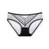 Nuevos Calzones de Encaje para Mujer Sexy de Cintura Baja Cómodos Sin Costuras de Malla Transparentes Calados Tentación Chica Calzones Triángulo