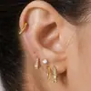 Pendientes Geométricos de Acero Inoxidable Estilo Frío Diamante Sencillos y de Moda Coreanos Chapados en Oro de 18 Quilates Joyería de Alta Gama para Mujeres