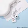 Llavero de cordero de resina lindo de dibujos animados, colgante de cuentas DIY, colgante de muñeca de cordero de peluche lindo estilo libro rojo pequeño