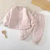 Nuevo Estilo Otoño/Invierno 2026 Traje Puffer Unisex para Bebé Set Elegante de Dos Piezas para Exteriores Ropa Separada de Algodón