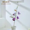 Ramas de flores artificiales de lirio del valle terminadas para decoración del hogar, adornos de flores falsas, accesorios para fotos, regalo del Día del Maestro para maestros