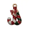 140 Tipos de Aleación de Esmalte de Dibujos Animados Papá Noel, Renos, Árbol, Copo de Nieve DIY Aretes, Pulseras, Colgantes y Accesorios de Joyería