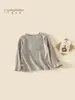 Roupas Infantis Meninas Estilo Outono Camada Base 2026 Novo Estilo Estilo Coreano Fashionável Camiseta de Manga Longa Amiga da Pele Classe A Top Macio
