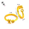 Anillo con un Apellido Aleatorio de los Cien Apellidos Familiares, Enviado con un Apellido Aleatorio, Diseño de Nicho, Moderno, Sencillo, Alto Valor Estético, Anillo Ajustable con Diseño de Moneda de Cobre