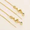 Cadena universal de ajuste de cadena O chapada en oro de 18k que conserva el color para bricolaje, accesorios para collar de joyería hechos a mano caseros al por mayor