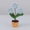 Macetas de Flores Simuladas Tejidas a Crochet, Flores Eternas, Decoraciones para Coche de Interior, Plantas en Maceta Tejidas, Plantas en Maceta Tejidas de Venta Caliente Transfronteriza