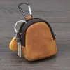 Carteira Pequena Design Original Novo para Jovens e Pessoas de Meia-Idade, Porta-Moedas, Estojo para Fone de Ouvido em Couro Macio com Zíper, Porta-Chaves, Acessório Masculino