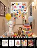 Decoração de Cena de Aniversário Chuva de Balões de Aniversário Infantil Menino de 3 Anos Menino de 2 Anos Cerimônia Atmosfera Pano Pendurado para Menina Pequena