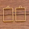 16 Estilos de Accesorios para Joyería DIY de Aleación Imitación Oro, Colgantes con Forma de Luna, Redondos y de Corazón con Marcos Huecos de Resina