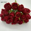 18 cabezas de encaje de rosa artificial decoración de boda de rosa arreglo de flores artificiales pared de flores suministros de boda venta al por mayor transfronteriza más vendido