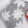 Decoración Navideña Nueva Transfronteriza Colgante Navideño Calcetines Navideños Copo de Nieve Calcetines Navideños de Peluche Bolsa de Regalo