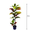 Planta de Madeira em Vaso que Muda de Cor Simulação Decoração de Chão para Sala de Estar Interna Árvore Falsa Folhas Coloridas Plantas Verdes Ornamentos de Paisagismo de Casa de Alto Padrão