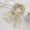 Novo Estilo Lenço Longo de Seda para Mulheres, Lenço de Chiffon 100% Seda de Amora, Versátil e de Alta Qualidade, Lenço de Primavera e Verão, Lenço de Pescoço, Echarpe