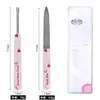 Tenedor de Acero Inoxidable para Cutícula Tira Frotadora de Doble Cara Artefacto para Cuidado de Manicura Exfoliante Herramienta de Manicura Lima de Uñas