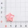 Acessórios de resina transparentes em formato de estrela de cinco pontas para DIY de capas de celular com cola cremosa, adesivos para copos de água e decorações de sapatos